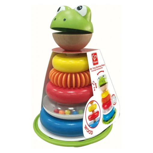 Hape Aros Apilables Sr. Rana Juguete De Madera * Preescolar
