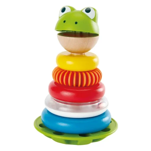 Hape Aros Apilables Sr. Rana Juguete De Madera * Preescolar