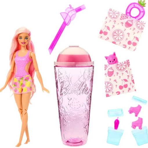 Barbie Pop! Reveal Frutas Muneca Que Revela Sus Colores Con Accesorios Sorpresa Fresa* Munecas Y Peluches
