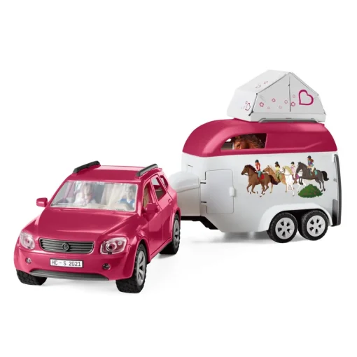 Schleich Figura Aventura Coche Y Remolque Caballos * Muñecos Articulados