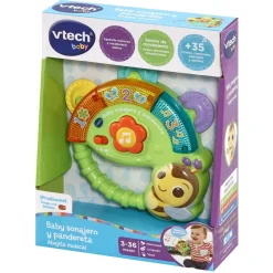 VTech Juguete Para Bebes Baby Sonajero Y Pandereta, Abejita Musical Interactiva Para Agitar Baby* Preescolar