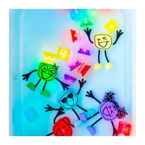 Glo Pals Juguete Sensorial 1 Personaje + 2 Cubos De Luz Verdes Joykids* Preescolar