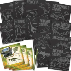 Dinos Art Libro Creativo De Rascar Y Esbozar Cuaderno Dinosaurios Dinosart* Juegos Educativos