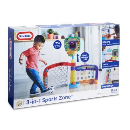 Little Tikes Multideporte 3 En 1. Futbol, Bolos Y Baloncesto * Preescolar
