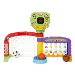 Little Tikes Multideporte 3 En 1. Futbol, Bolos Y Baloncesto * Preescolar