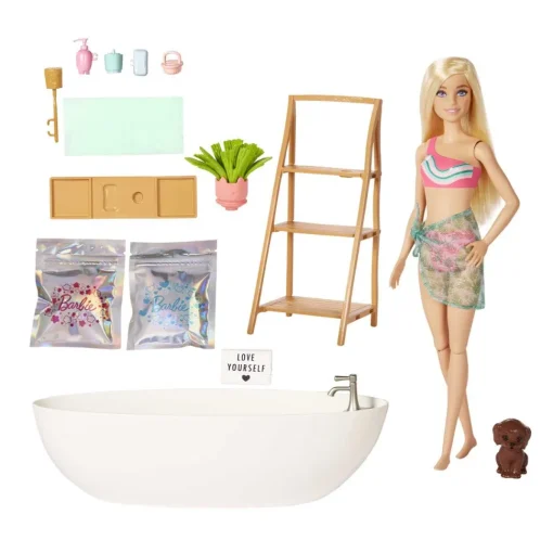 Barbie Muneca Con Banera Y Accesorios De Bano * Munecas Y Peluches