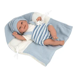 Muñecas Arias Muneca Con Peso Elegance 35 Cm Babyto Azul Con Manta* Munecas Y Peluches