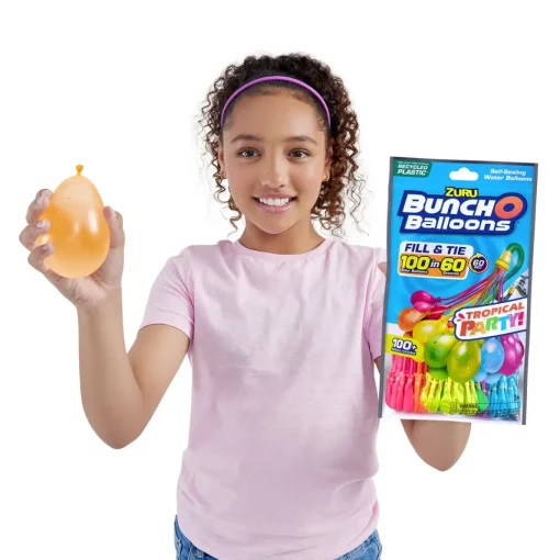 BUNCHOBALLOONS Pack Neon 100 Buncho Balloons Carga Rapida Auto-Sellante En 60 Segundos* Juguetes Al Aire Libre