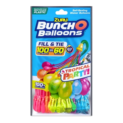 BUNCHOBALLOONS Pack Neon 100 Buncho Balloons Carga Rapida Auto-Sellante En 60 Segundos* Juguetes Al Aire Libre